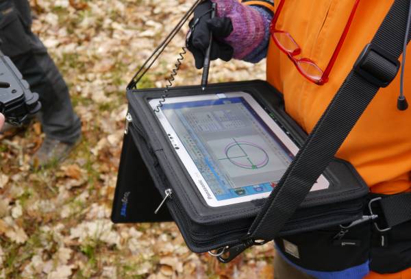 Blick auf den Eingabemonitor (Foto: © Thünen-Institut/Heino Polley)