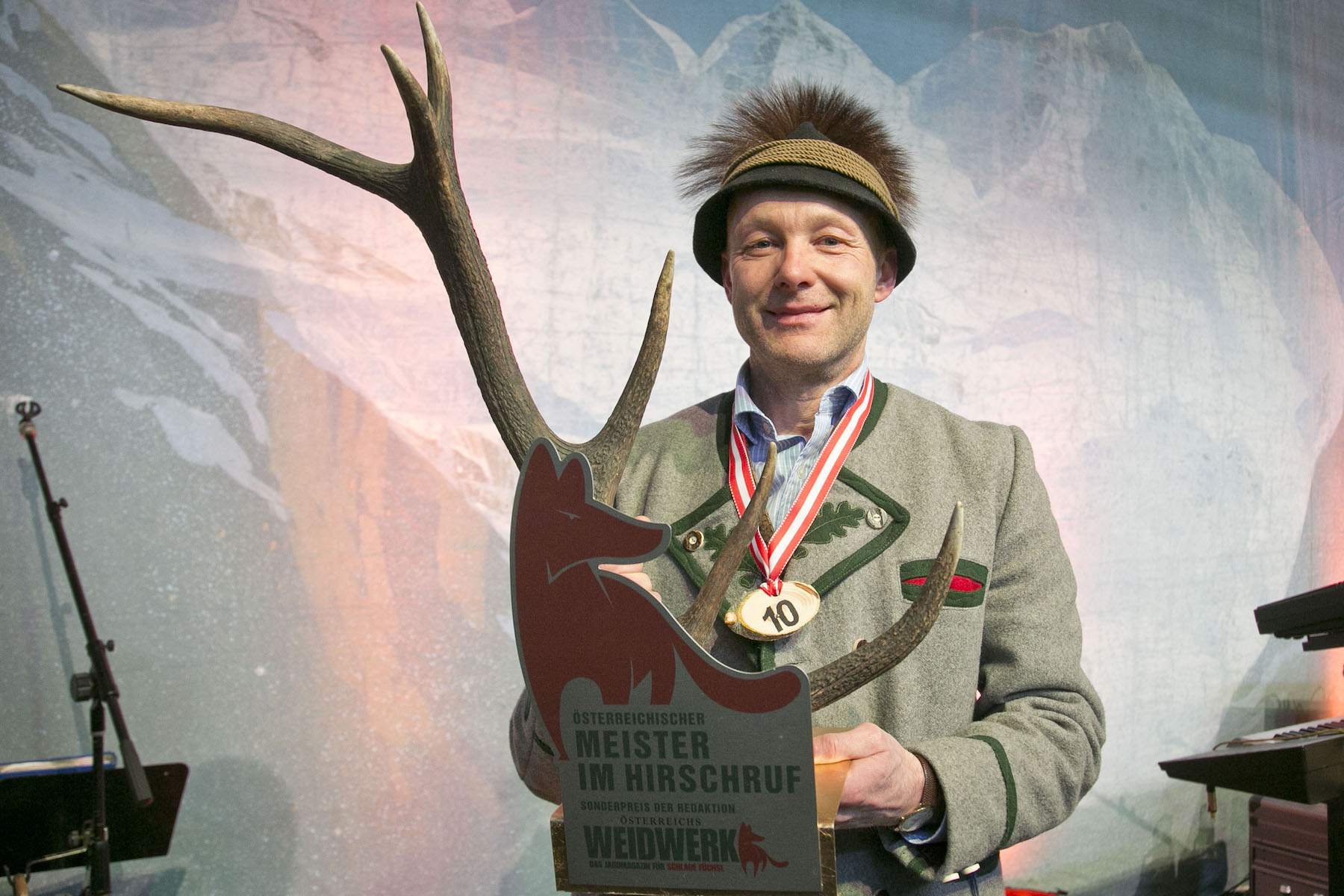 Fotoquelle: Messe Salzburg/ Sieger im Hirschruf-Wettbewerb wurde Christian Hochleitner