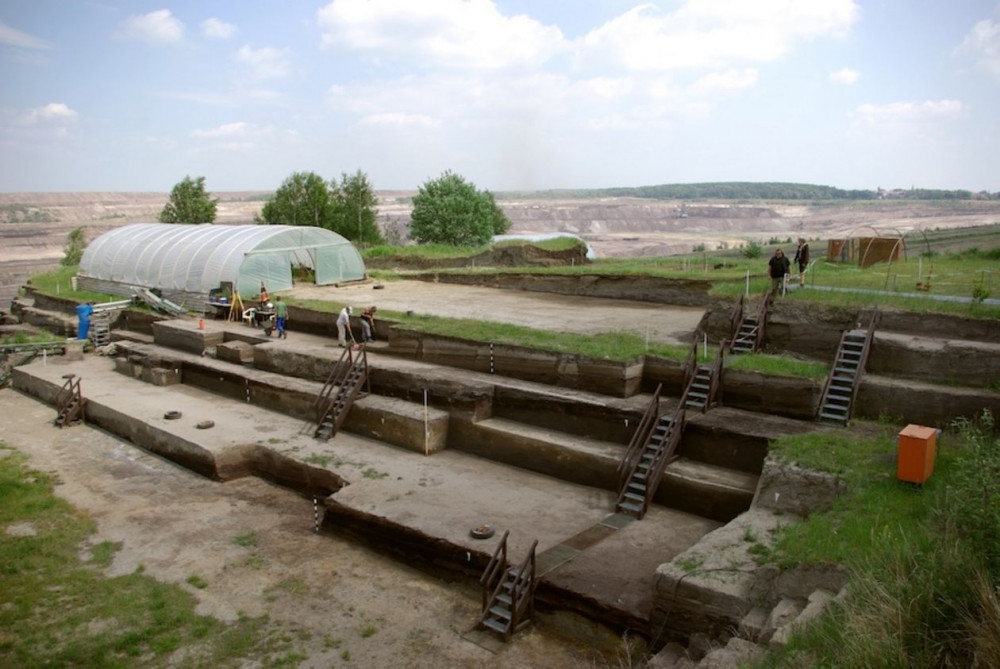 Blick über die Ausgrabungen in Schöningen Foto: Jordi Serangeli