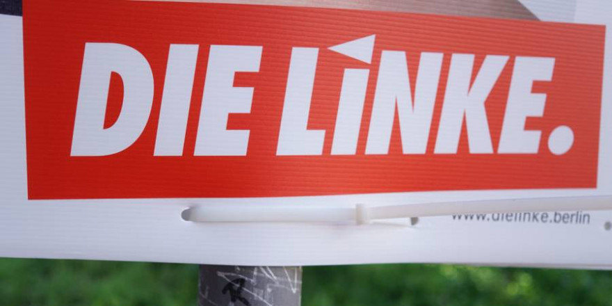 Schild der Partei „Die Linke“ (Symbolbild: iStock/Cineberg)