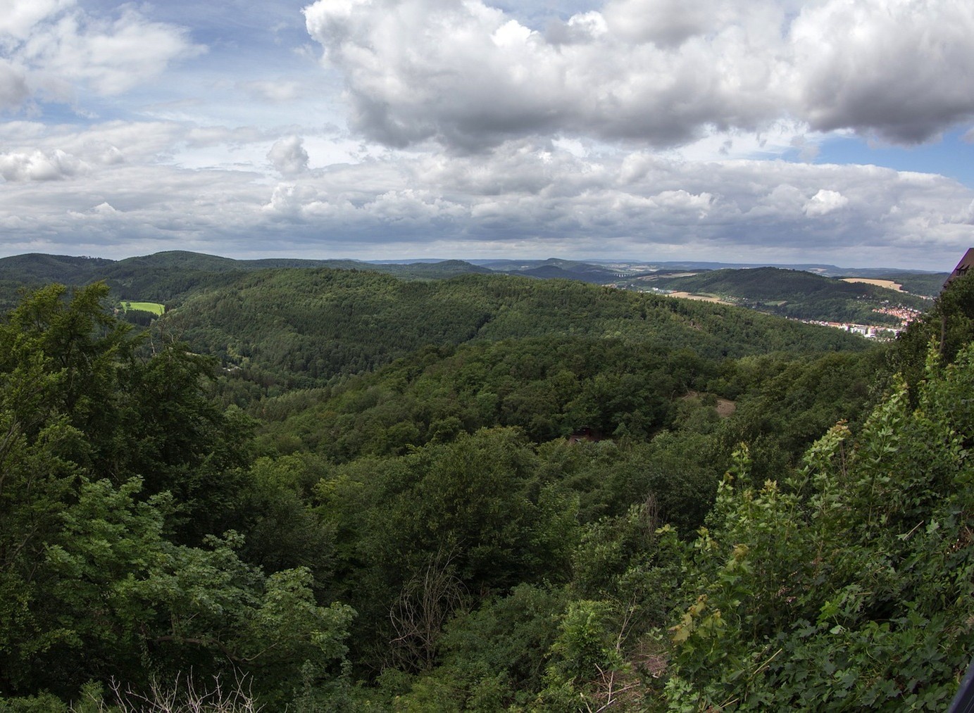 Waldreiches Mittelgebirge: der Thüringer Wald