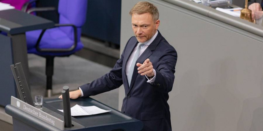 FDP-Chef Christian Lindner bei einer Rede vor dem Deutschen Bundestag (Symbolbild: Kevin Schneider)