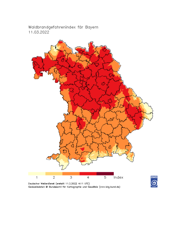 Waldbrandgefahrenindex (Foto: StMELF)