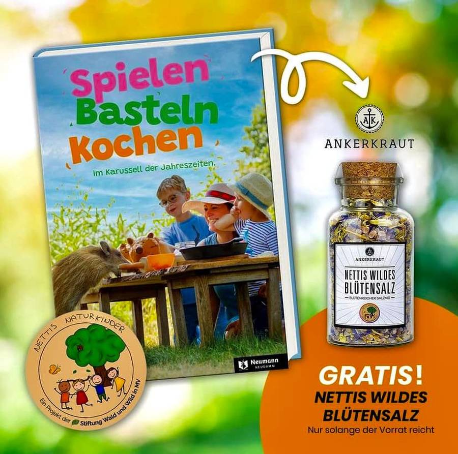 Schnell bestellen und „Nettis Wildes Blütensalz“ von Ankerkraut als kleines Extra gratis bekommen