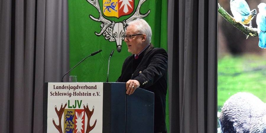 LJV-Präsident Wolfgang Heins wurde einstimmig für eine weitere Amtszeit wiedergewählt. (Foto: Rene Hartwig / LJV S-H)