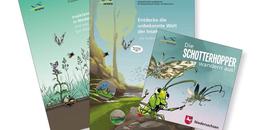 Die drei Broschüren des NLWKN richten sich an Erwachsene, Kinder ab der 3. Klasse sowie an Kinder im Kindergarten und bis zur 2. Klasse. (Foto: NLWKN)
