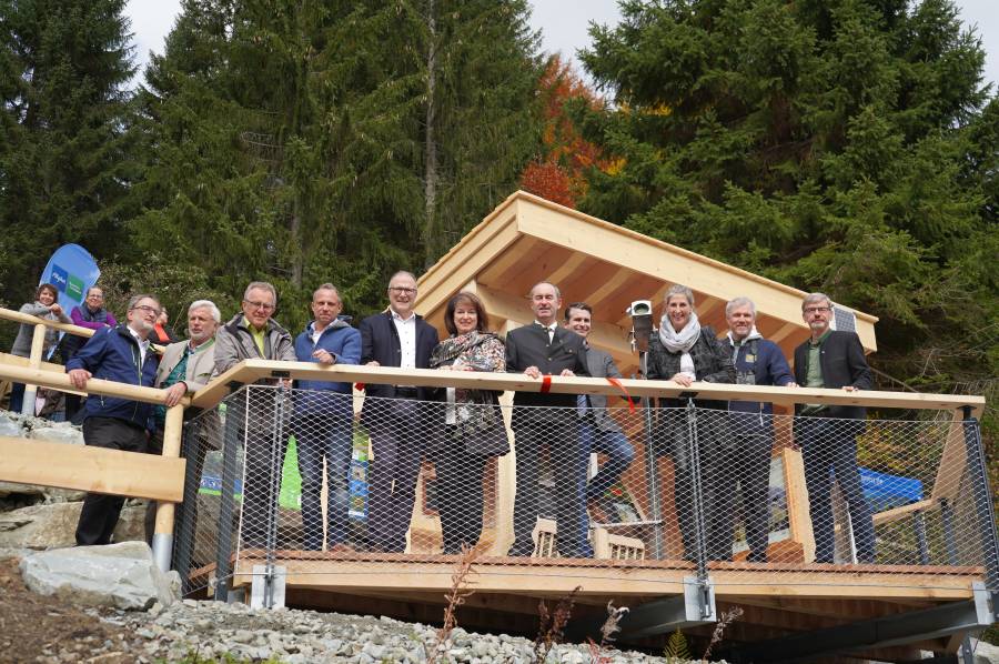 Eröffnung Gamsbeobachtungsstation am Riedbergpass (Foto: Bayerisches Staatsministerium für Umwelt und Verbraucherschutz)