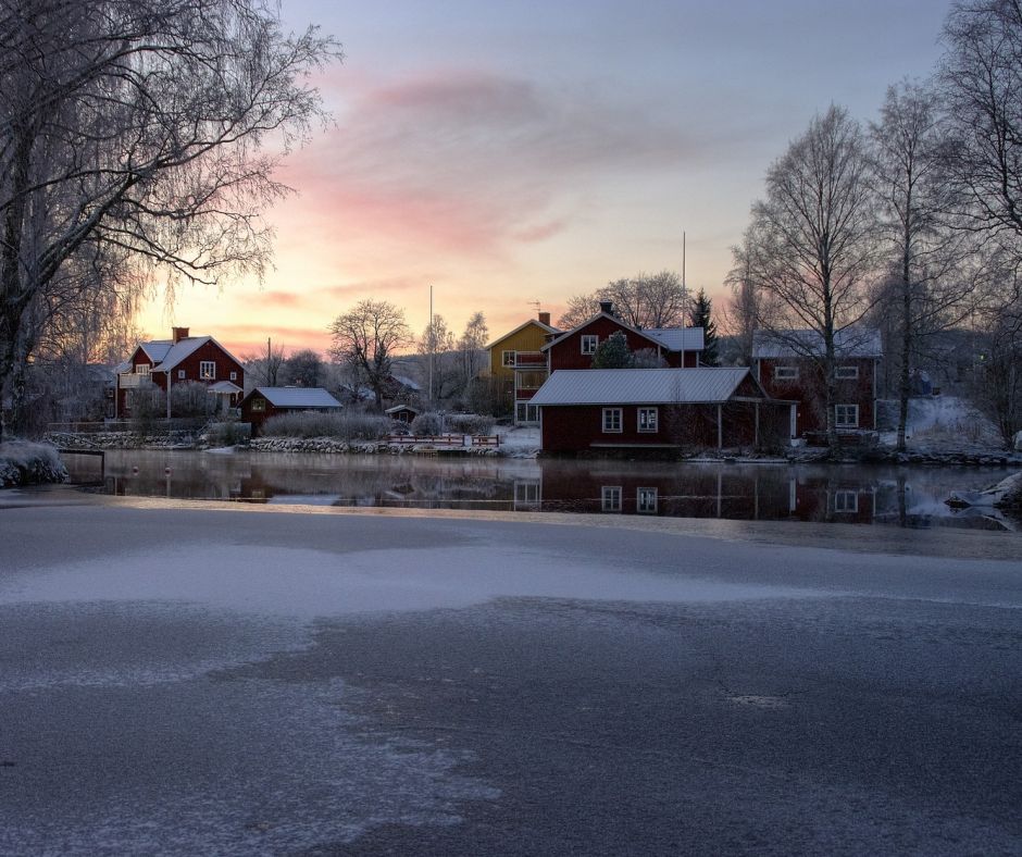 Ein schwedisches Dorf im Winter. (Symbolbild: Richard Taimalie)
