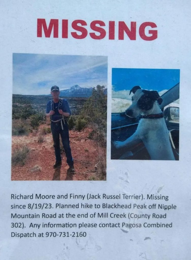 Richard Moore und Finney wurden seit dem 19. August vermisst. (Quelle: Colorado Missing Person Organization)