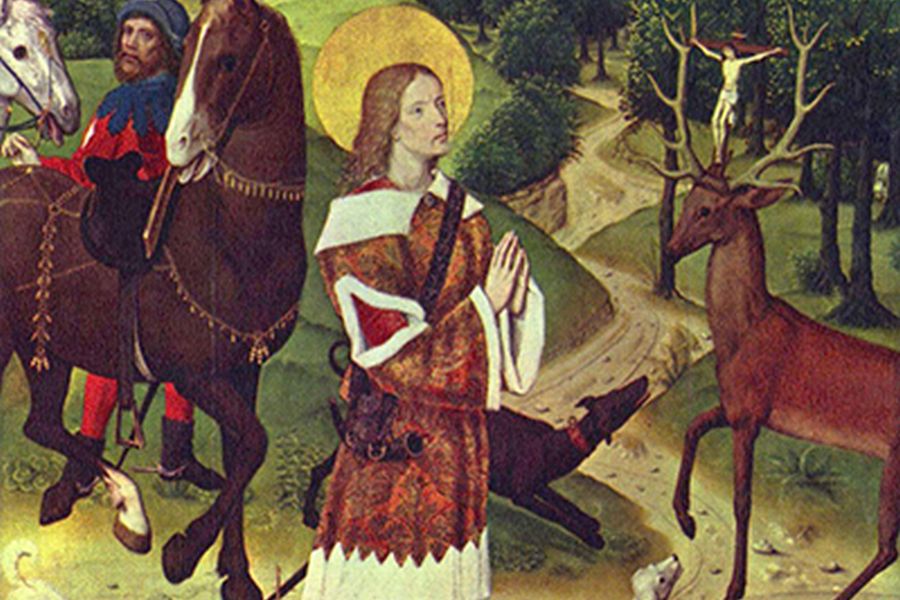 Meister von Werden: Die Bekehrung des Hl. Hubertus, um 1463-1480
