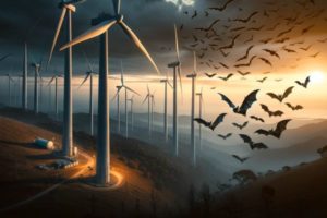 Eine neue Studie belegt, dass Waldfledermäuse schnelldrehende Windenergieanlagen weiträumig meiden. (Symbolbild: mlz)